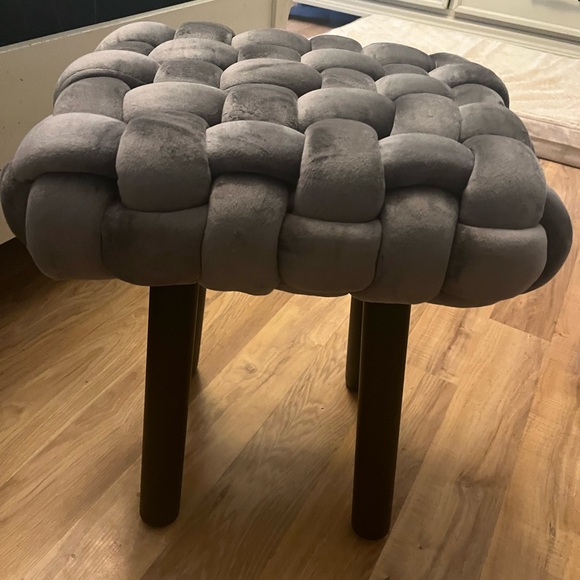 LHDQMT Other - Vanity Stool,Square Ottoman Stool Foot Rest,Upholstered Vanity Chair Foot Stool